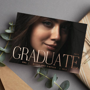 GRADUATE Pressed ROSE GOLD Photo Announcement