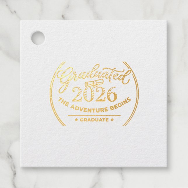 Graduate Quote Square Tag / Etiqueta Graduación (Front)