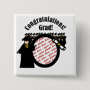 Graduate Receiving Diploma (2) Photo Frame 15 Cm Square Badge