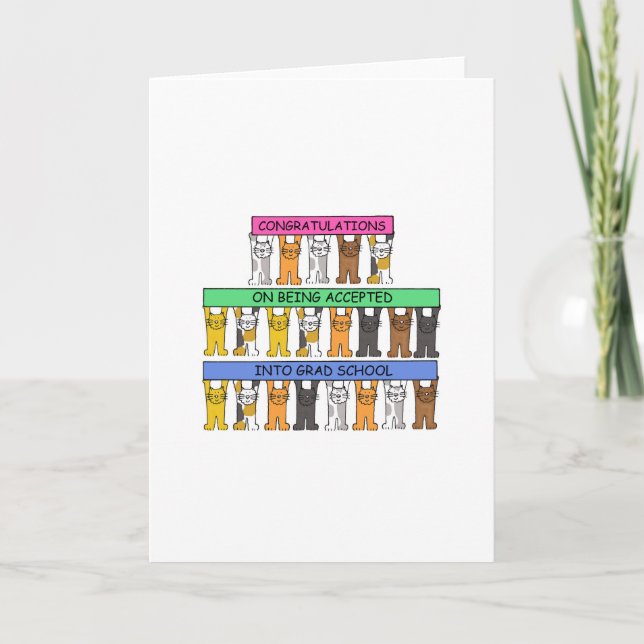 Graduate School Acceptance Congratulations. Card (Front)