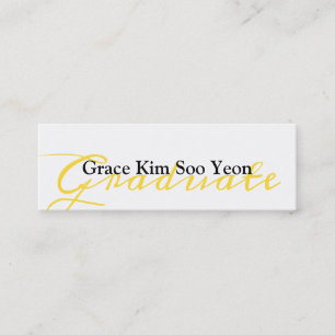 Graduate Script Graduation Announcement Name Card