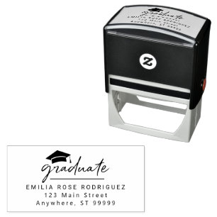 Graduate Script Graduation Cap Self-inking Stamp