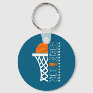 Graduate Senior Class Basketball Player Key Ring