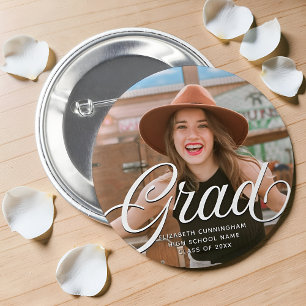 Graduate Simple Classic Class of 20XX Photo 6 Cm Round Badge