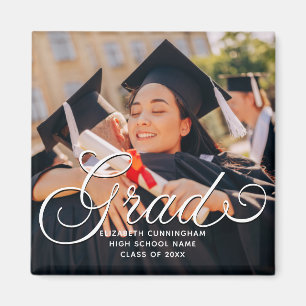 Graduate Simple Modern Class of 20XX Photo Magnet
