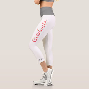 Graduate Simple Modern Minimalist Graduation Capri Leggings