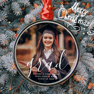 Graduate Simple Modern Script Classic Photo Metal Tree Decoration