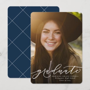Graduate simple photo graduation announcement
