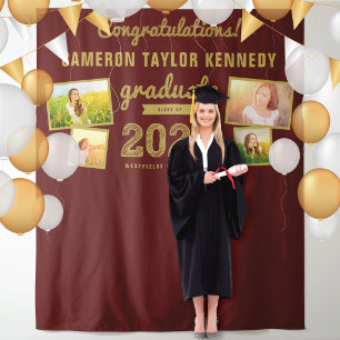 Graduate Sketch 2026 Graduation 4 Photo Backdrop Tapestry