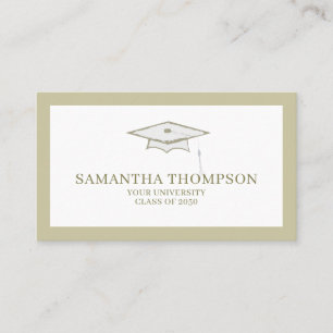 Graduate Student University Graduation Cap Gold Business Card