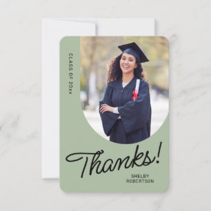 Graduate Thank You Script Arch Photo Card