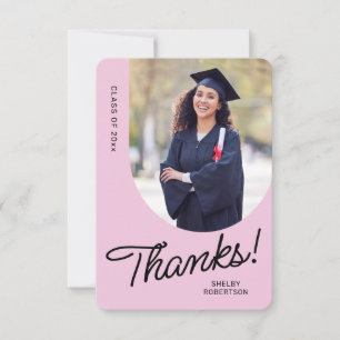Graduate Thank You Script Arch Photo Card