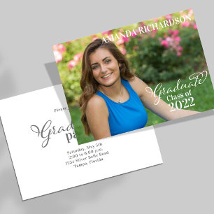 Graduate Trendy Script Photo Template Simple 