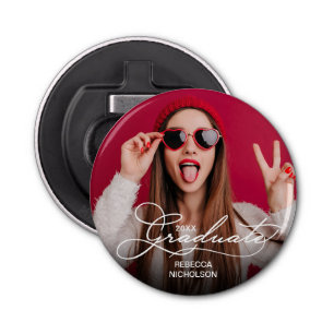 Graduate Typography Photo Simple Bottle Opener