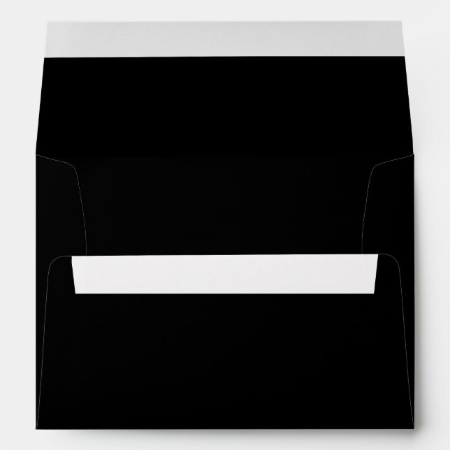 Graduate White Typography Graduation Black Envelope (Back (Bottom))