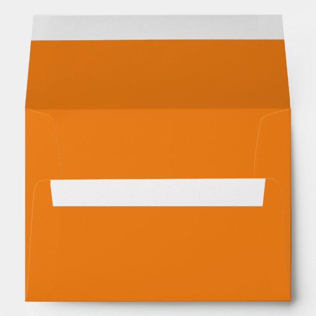 Graduate White Typography Graduation Orange Envelope (Back (Bottom))