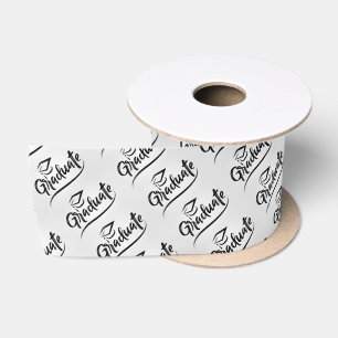 Graduate with Graduation Cap Satin Ribbon