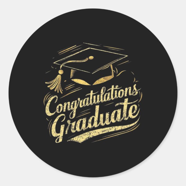 Graduate You Did It Cl Of 2024 Graduation  Classic Round Sticker (Front)