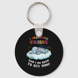 Graduated 9th grade elephant funny graduation key ring
