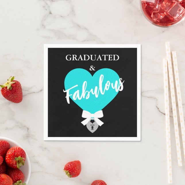 Graduated and Fabulous Celebration Party  Napkin (Insitu)