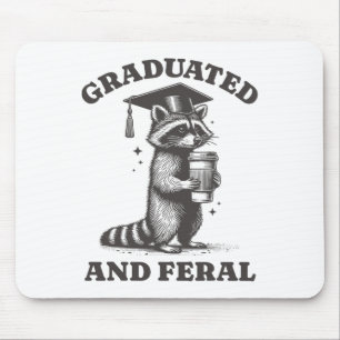 Graduated And Feral Racoon Cl Of 2025 Vintage Rac Mouse Pad