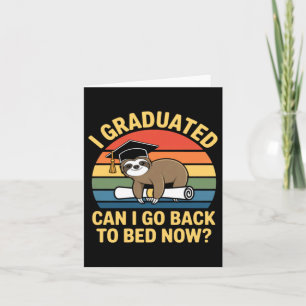 Graduated Can Go Back To Bed Sloth Graduation 2026 Card