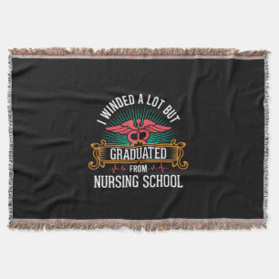 Graduated From Nursing School Throw Blanket