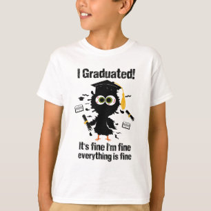 Graduated Graduate Cl Last Day Of School Cat Gradu T-Shirt