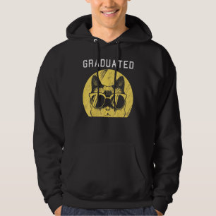 Graduated Graduation Cool Cat Sunglasses Hoodie
