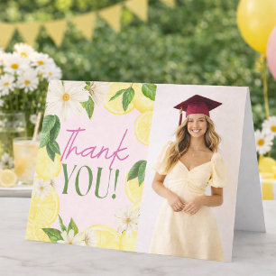 Graduated Party   Lemon Graduation   Summer Grad Thank You Card