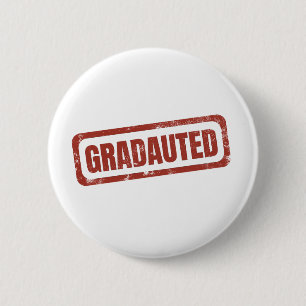 Graduated Stamp Graduate 6 Cm Round Badge