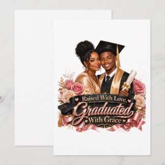 Graduated With Grace Son Folded Greeting Card