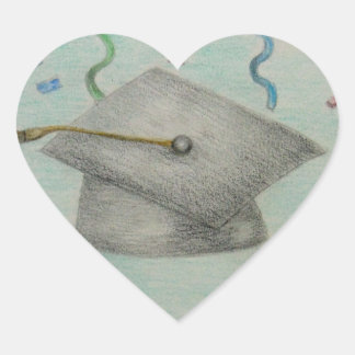 graduateion celebration heart sticker