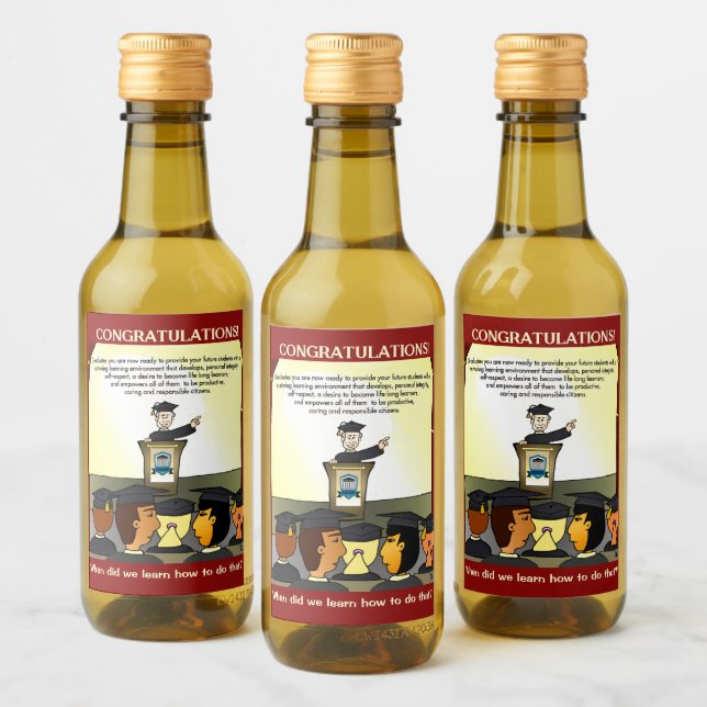 Graduates Flat Card Wine Label (Bottles)