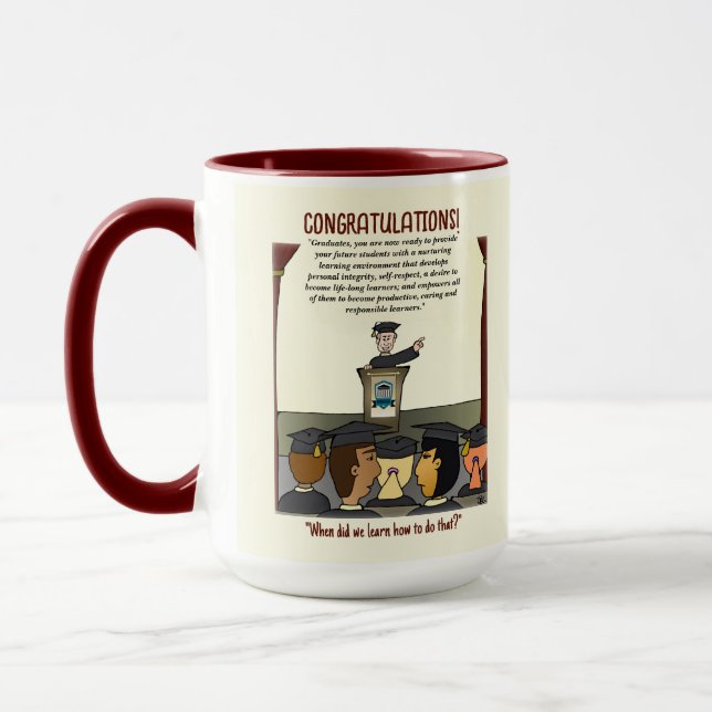 Graduates Greeting Card Mug (Left)