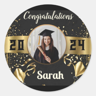 Graduate's Pride: Personalised Photo Stickers 