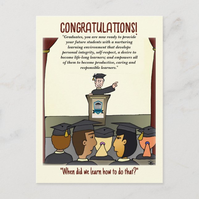 Graduates Yellow Greeting Card (Front)