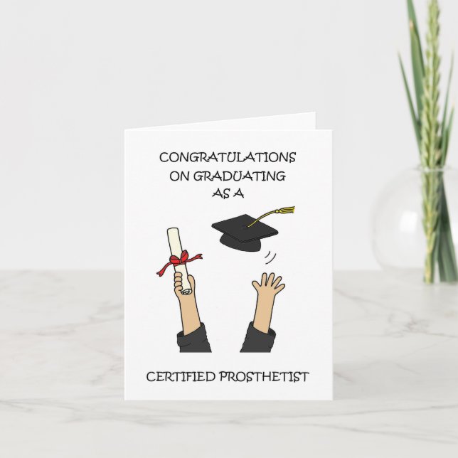 Graduating as a Certified Prosthetist Card (Front)