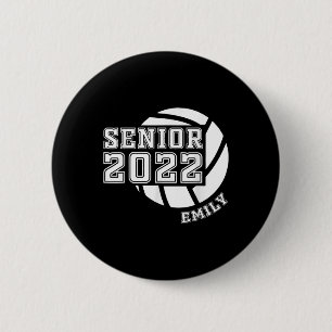 Graduating Class of  Senior Volleyball Team Player 6 Cm Round Badge