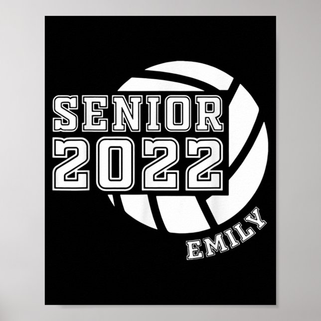Graduating Class of  Senior Volleyball Team Player Poster (Front)