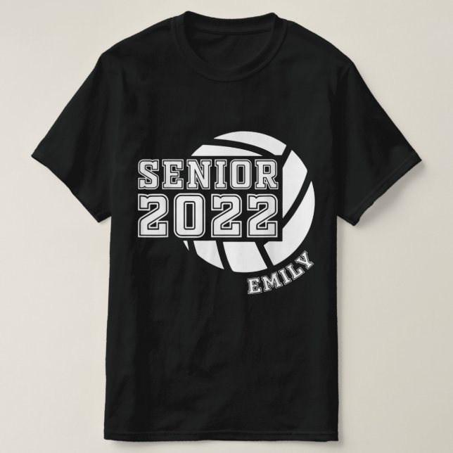 Graduating Class of  Senior Volleyball Team Player T-Shirt (Design Front)