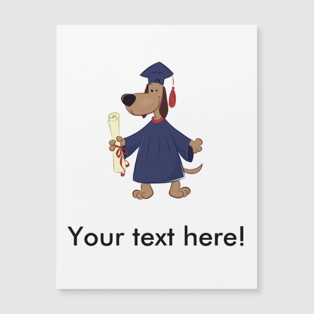 Graduating dog clipart (Front)