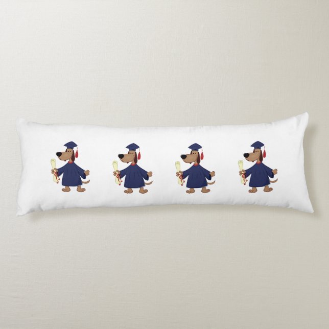 Graduating dog clipart body cushion (Back)