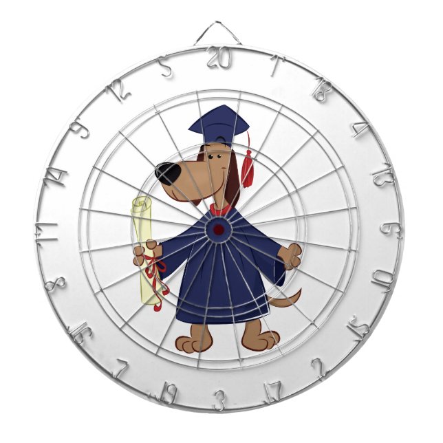 Graduating dog clipart dartboard (Front)