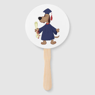 Graduating dog clipart hand fan