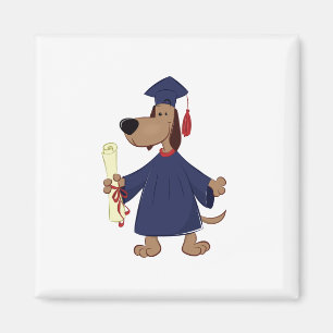 Graduating dog clipart magnet