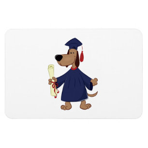 Graduating dog clipart magnet