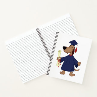 Graduating dog clipart notebook