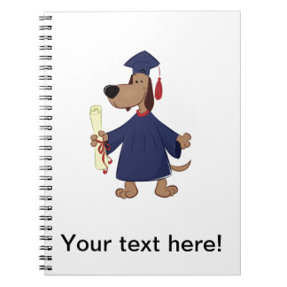 Graduating dog clipart notebook