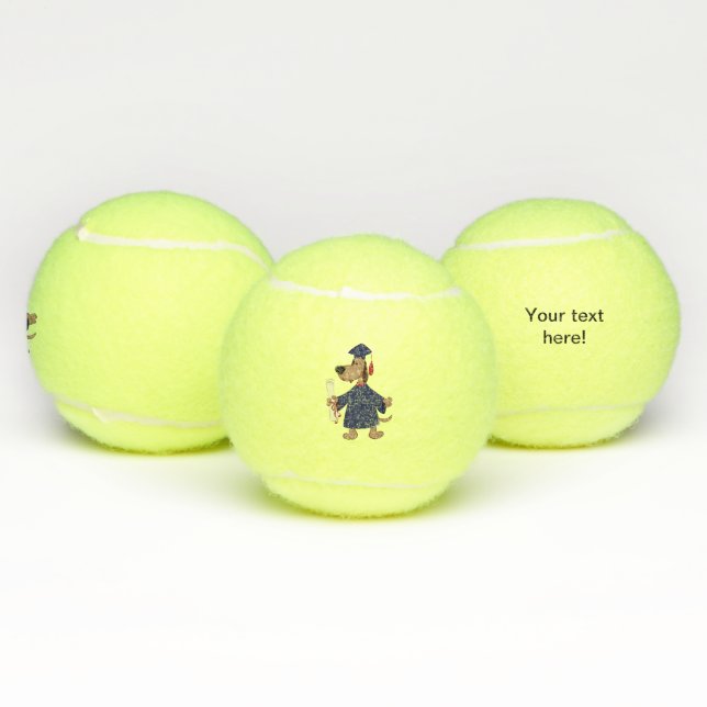 Graduating dog clipart tennis balls (Multi)